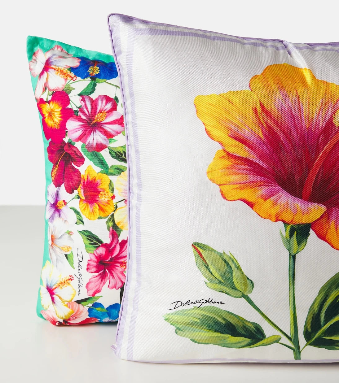 Dolce&Gabbana Casa - Floral cotton canvas cushion