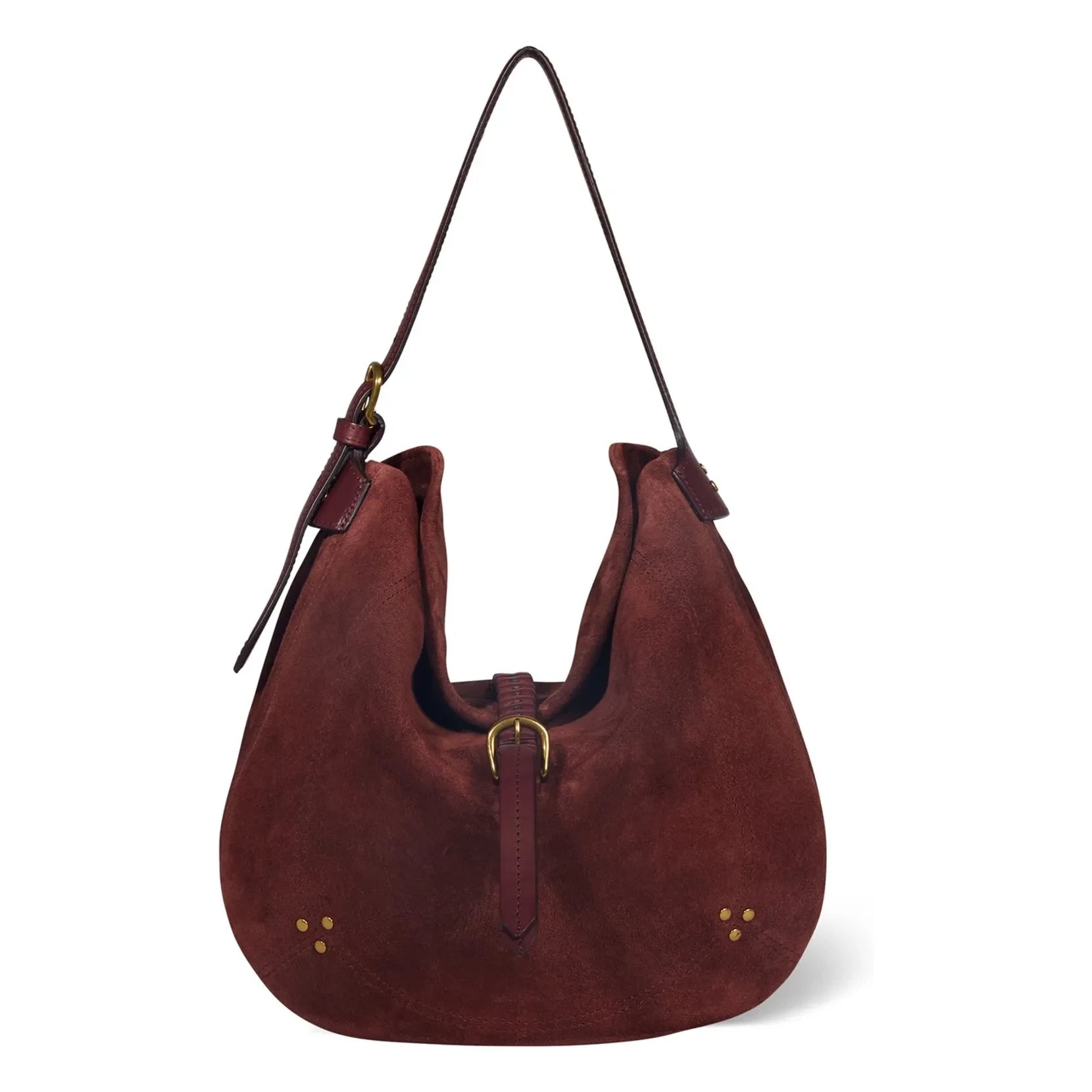 Jérôme Dreyfuss - Bag Luis Velvet crust | Dark red