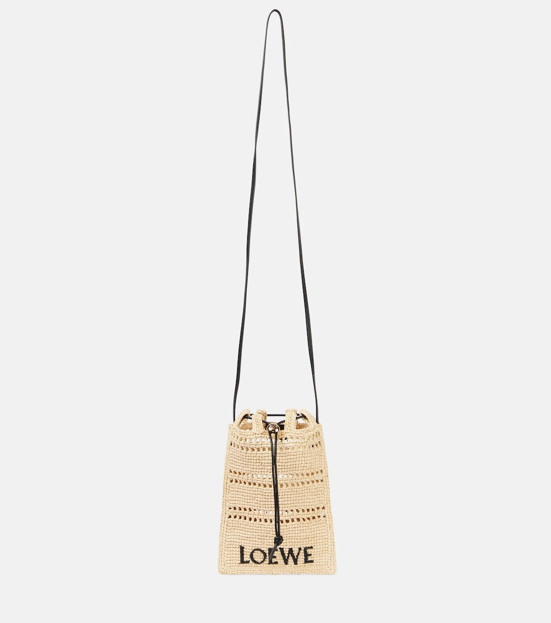 Loewe - حقيبة رافيا باولا إيبيزا بحزام