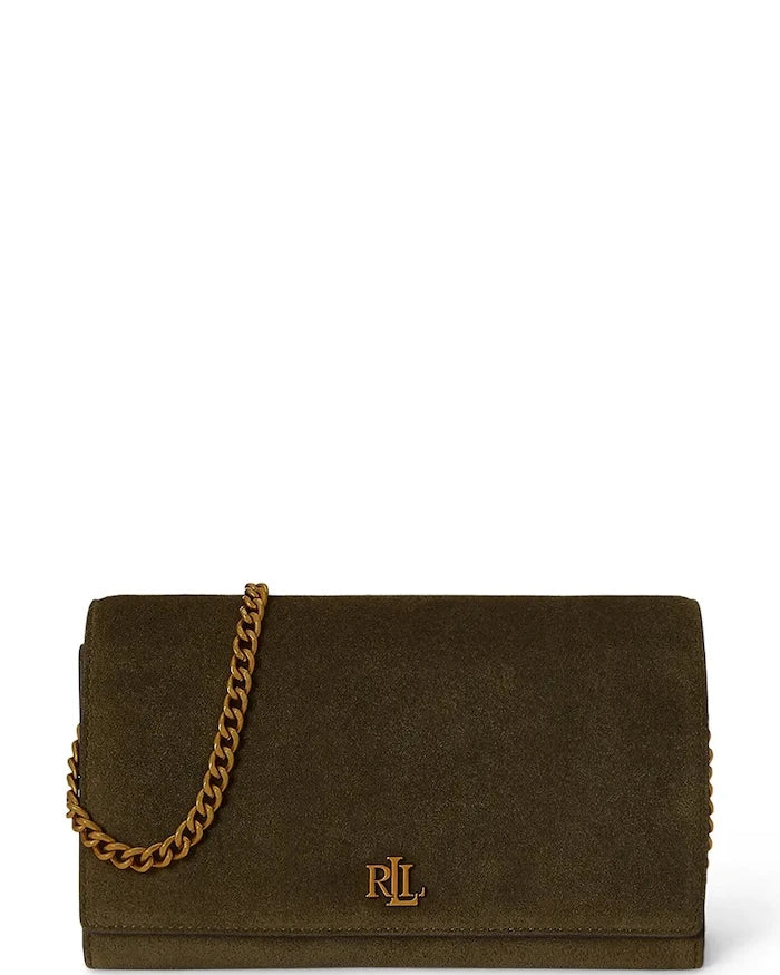 Lauren Ralph Lauren kadın süet crossbody çanta