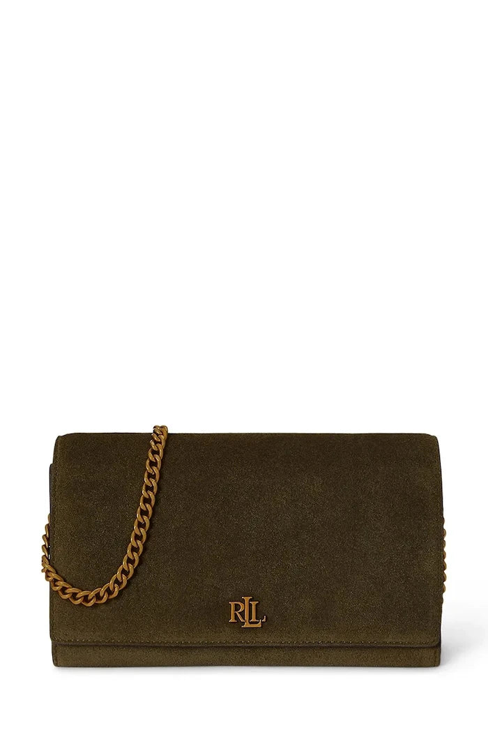 Lauren Ralph Lauren kadın süet crossbody çanta