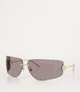 Jimmy Choo Gold Embellished Wire-Frame Sunglasses