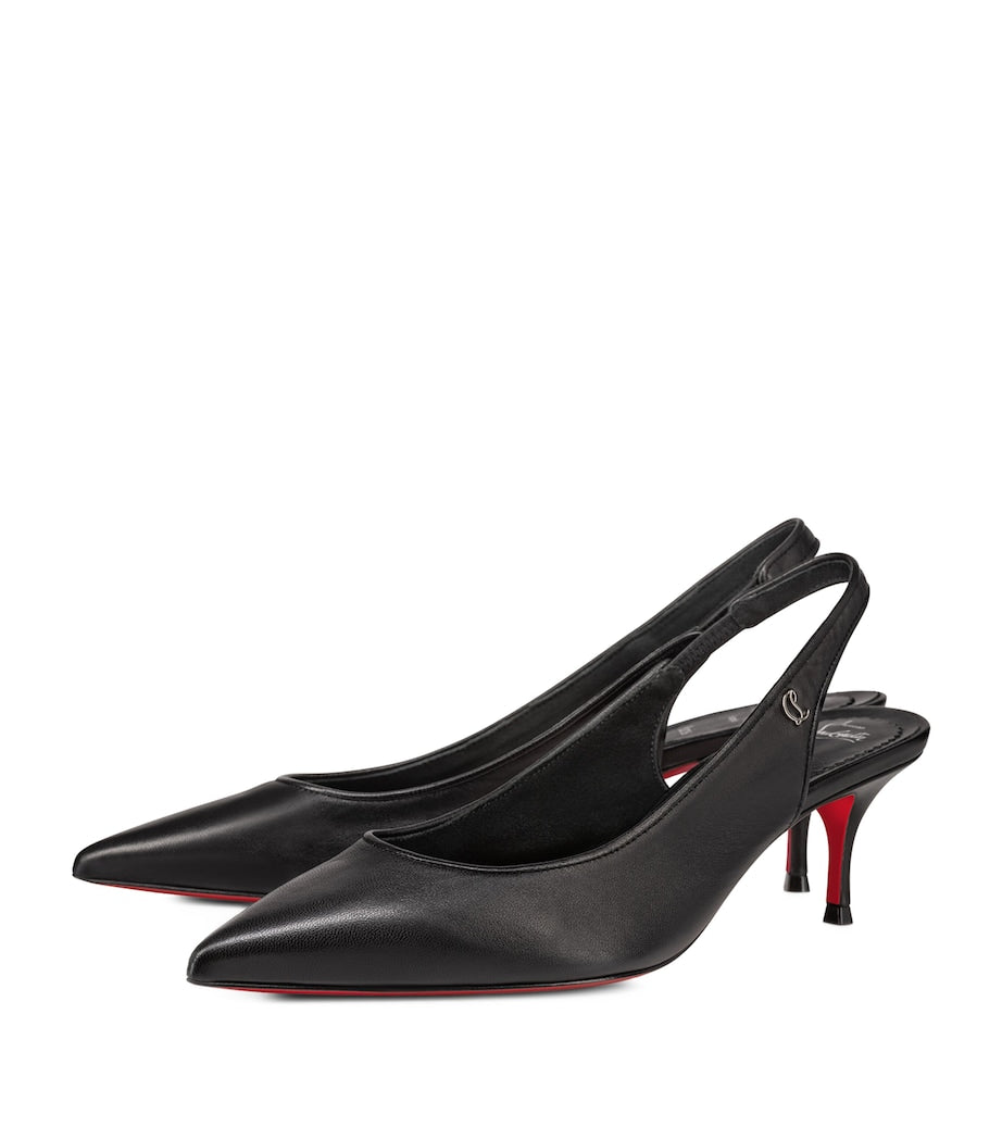 Christian Louboutin Sporty Kate Leather Slingback Pumps 55