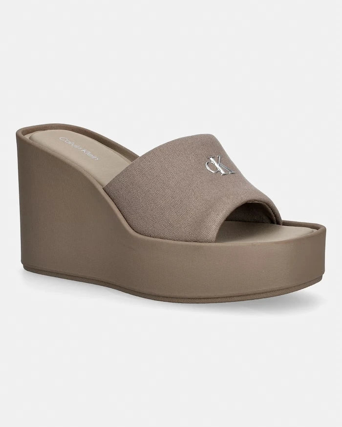 Calvin Klein kadın wedge 70 SNDL CANV MG terlik