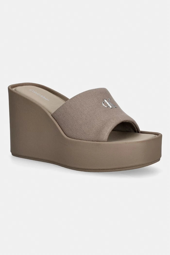 Calvin Klein kadın wedge 70 SNDL CANV MG terlik