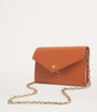 Tan Leather Chain Wallet