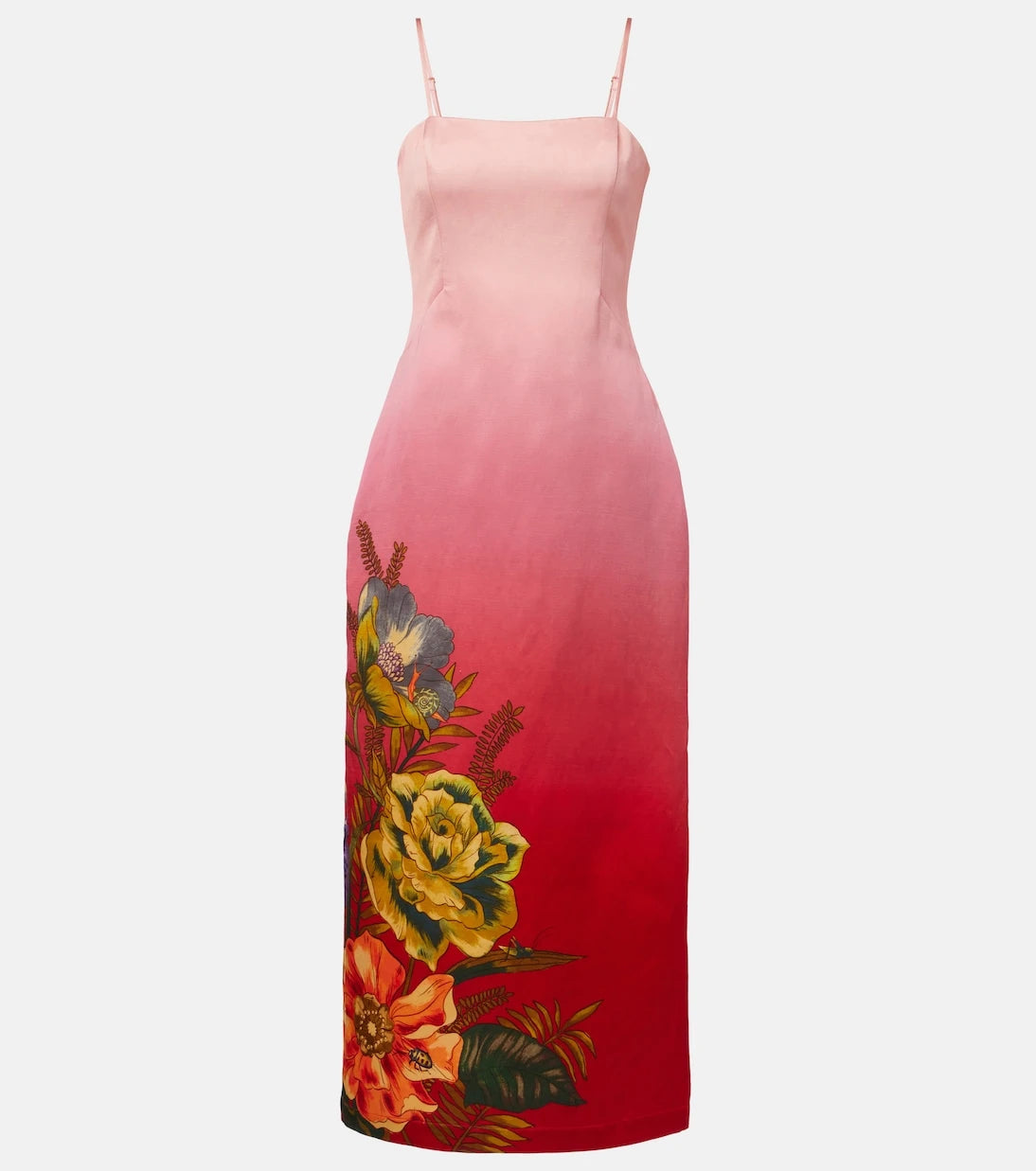 Alémais - Inez ombré linen-blend midi dress