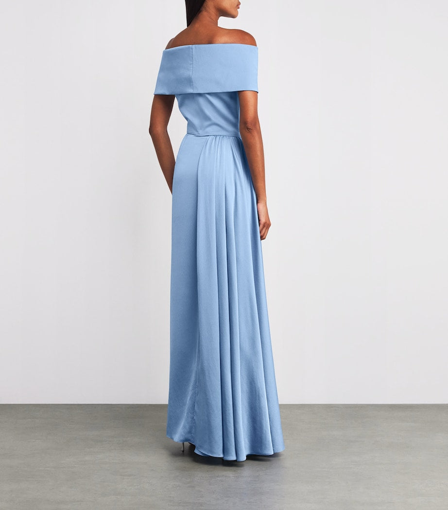 Charmeuse Off-The-Shoulder Philomena Gown