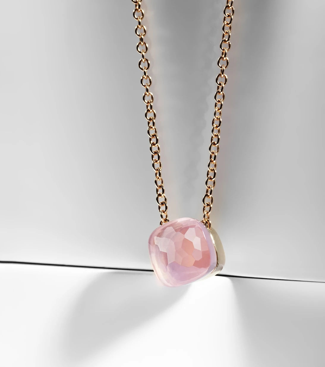 Pomellato - Nudo 18kt gold necklace with rose quartz