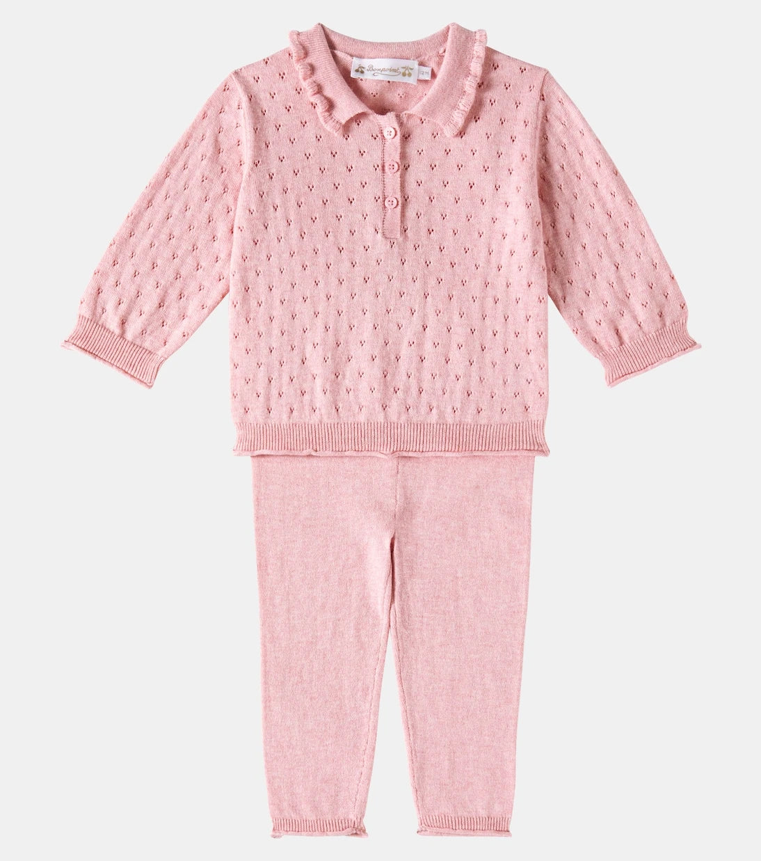 Bonpoint - Baby Eliette cotton shirt and pants set