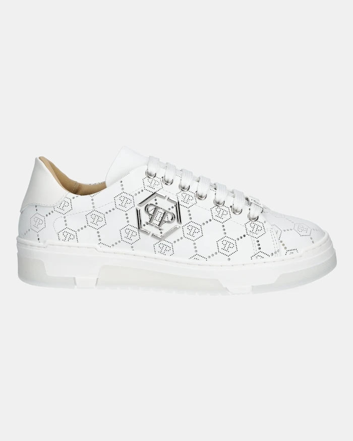 Кожени маратонки Philipp Plein Lo-Top Monogram