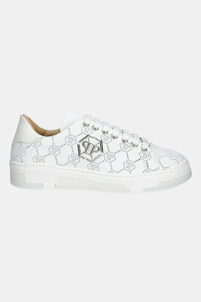 Кожени маратонки Philipp Plein Lo-Top Monogram