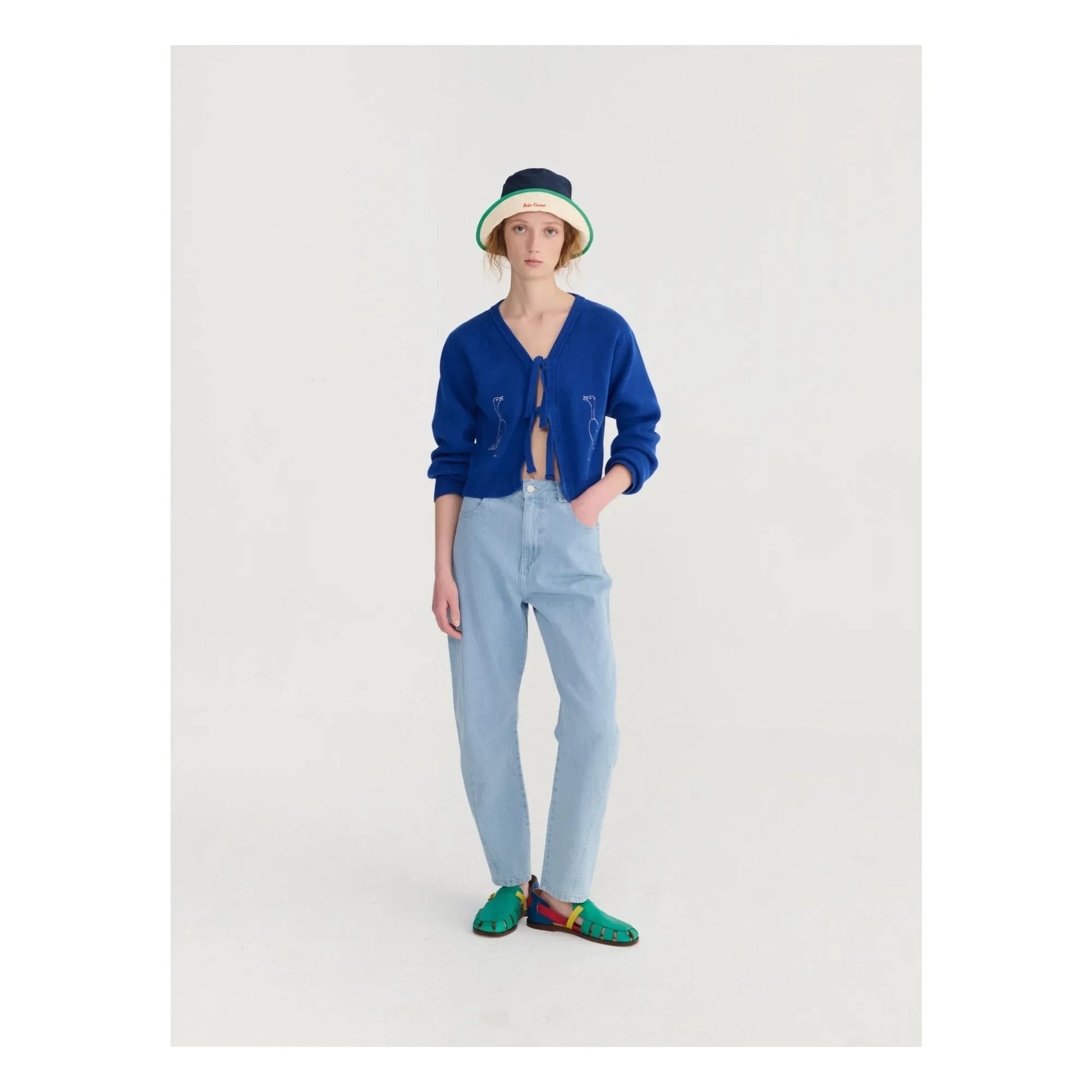 Bobo Choses - Organic Cotton Pear Pants | Light Blue