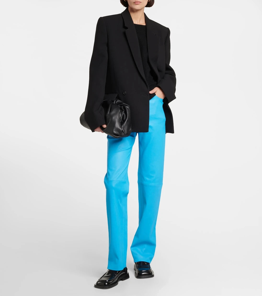 Stouls - Terry high-rise straight leather pants