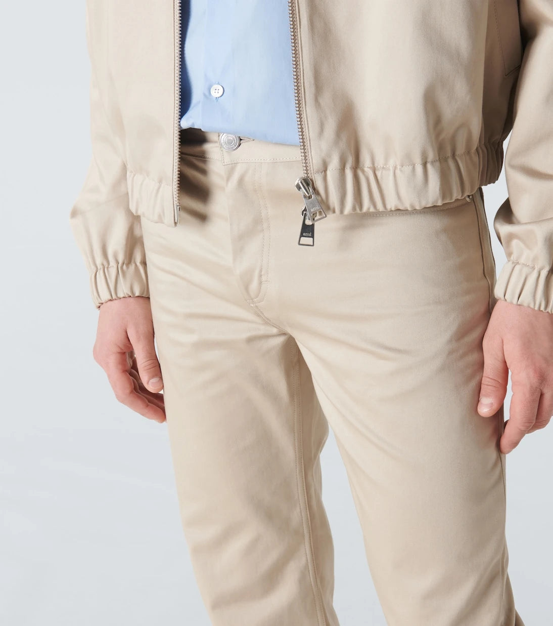 Ami Paris - Cotton satin straight pants