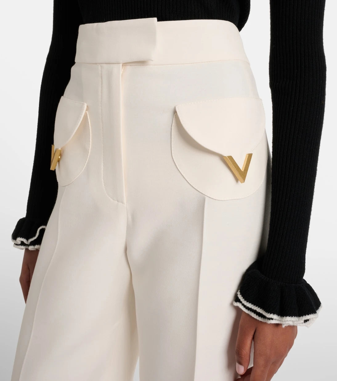 Valentino - Crepe Couture wide-leg pants