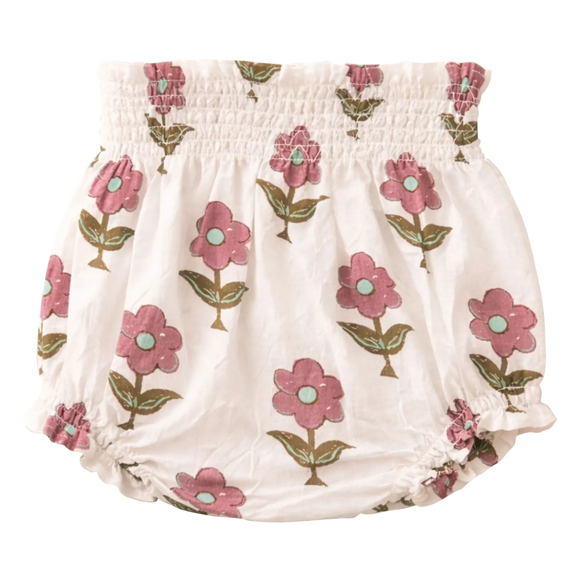 Lililotte - Bloomer César Fleurs Seersucker Coton Bio | Ecru