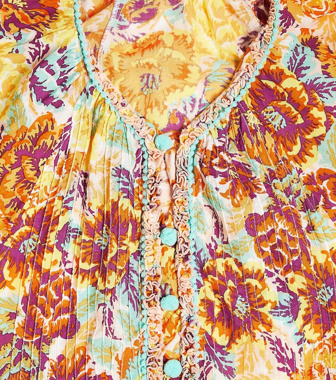 Poupette St Barth Kids - Bobo floral poncho