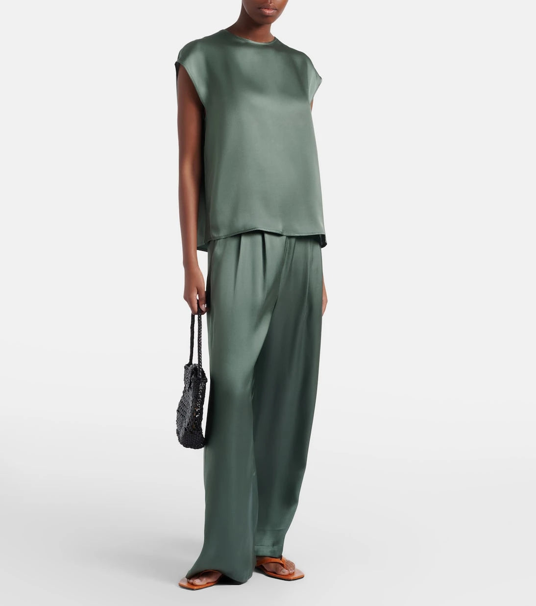 Asceno - Dasha silk twill top
