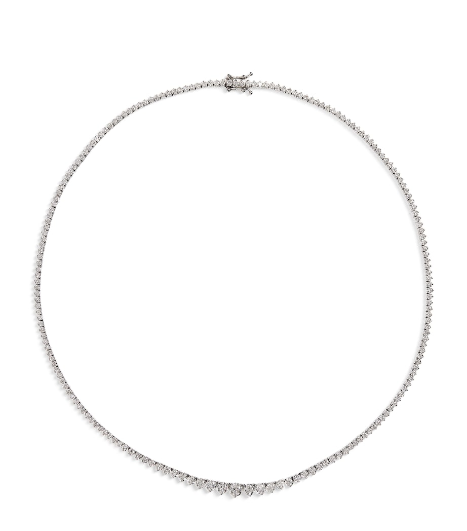White Gold and Diamond Graduated Tennis Necklace (7.50ct)