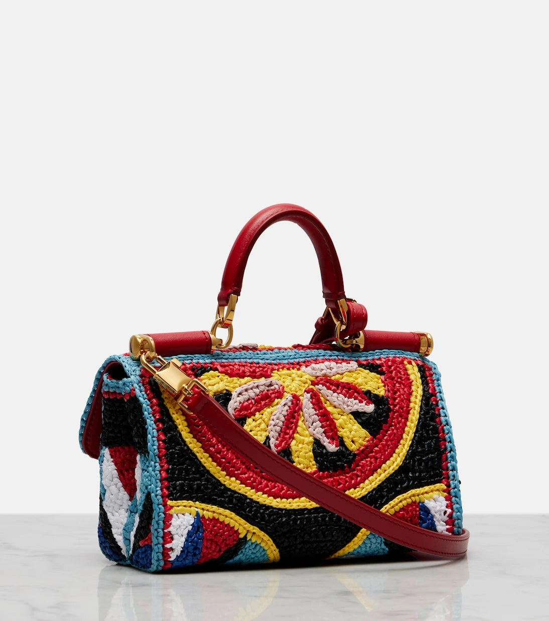 Dolce&Gabbana - My Sicily Mini crochet top-handle bag