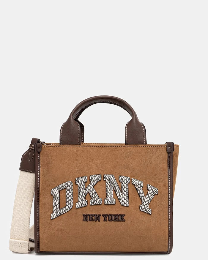 DKNY чанта дамска от имитация на велур