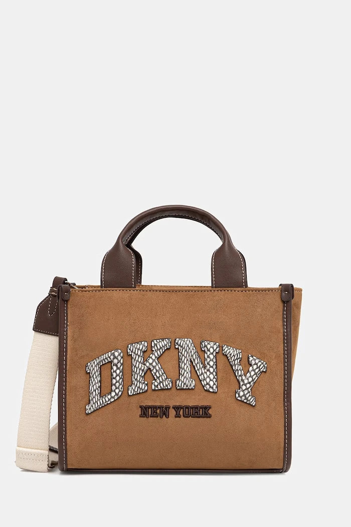 DKNY süet görünümlü kadın çantası