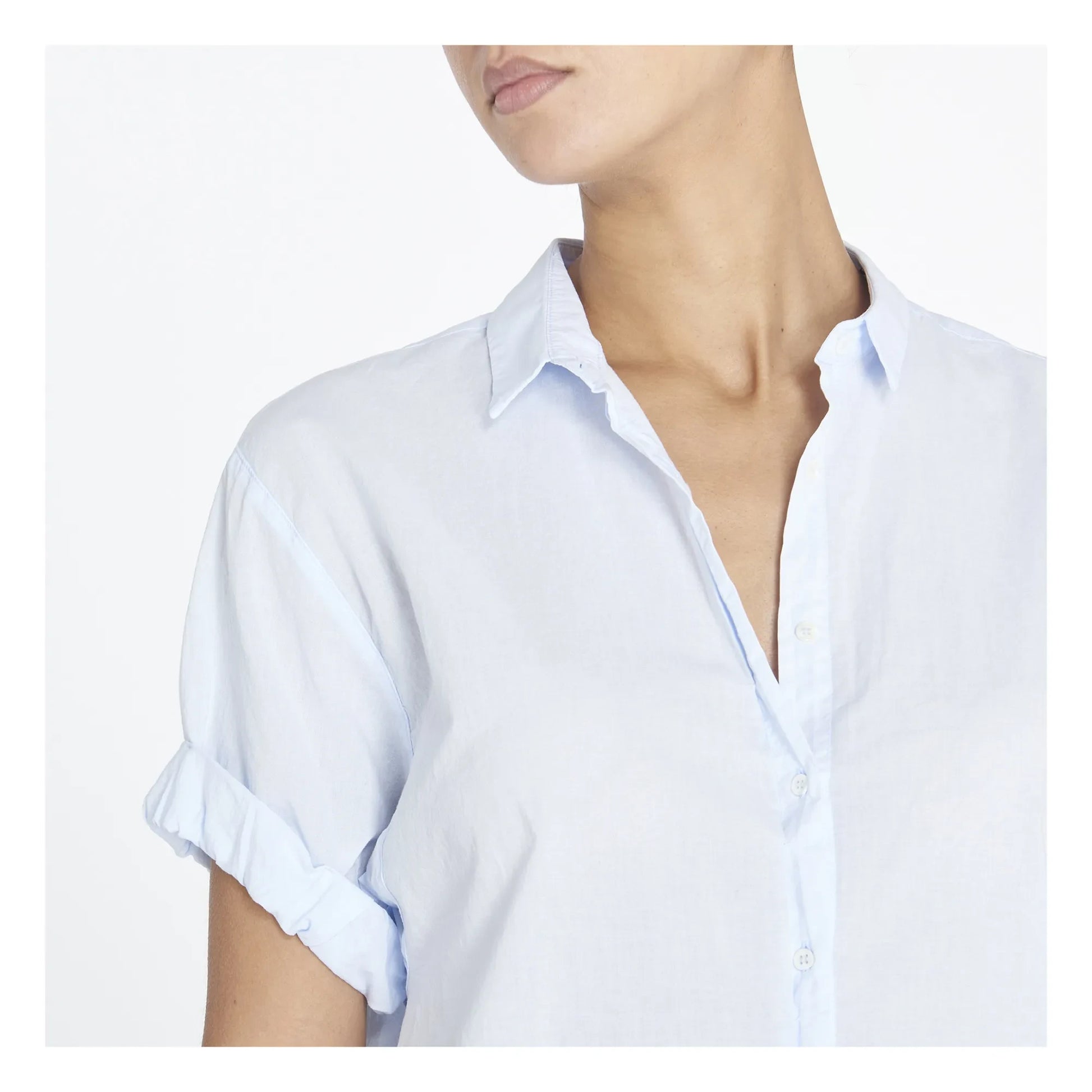Xirena - Channing Cotton Poplin Shirt | Light blue