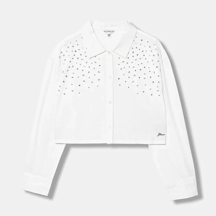 Детска памучна риза Guess