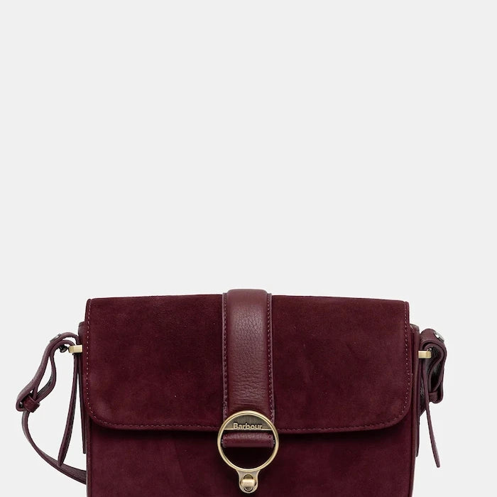 Велурена чанта Barbour Rosa