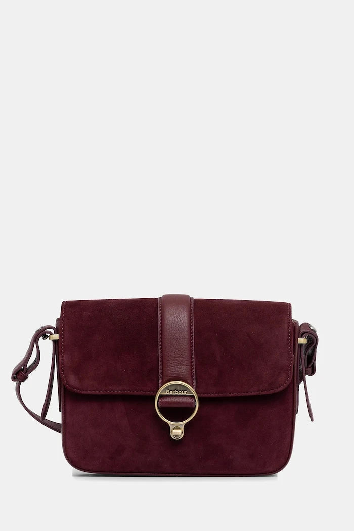 Велурена чанта Barbour Rosa