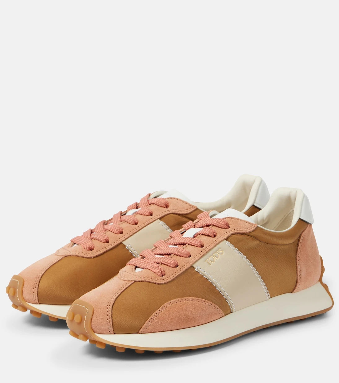 Tod's - T Vintage suede and technical sneakers