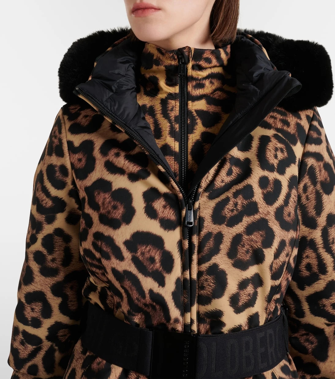 Goldbergh - Felis leopard-print down ski jacket