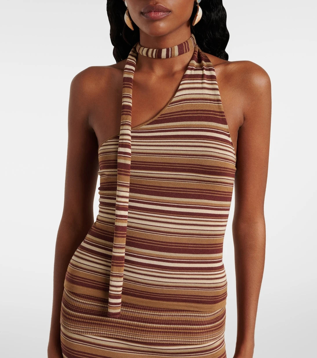Aya Muse - Scarf-detail knitted silk-blend top