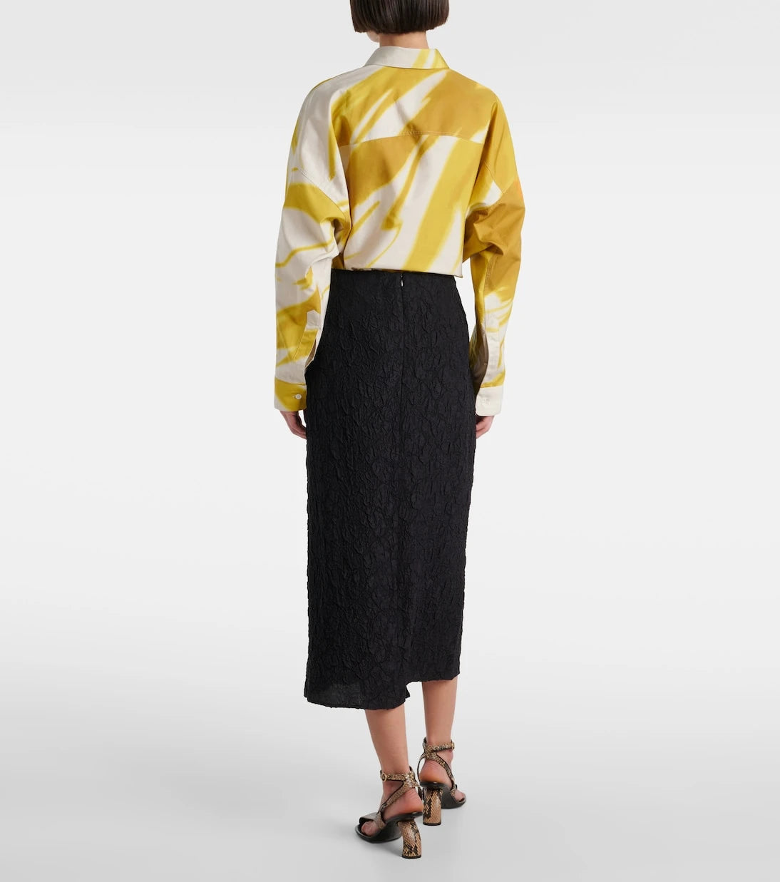 Dries Van Noten - Gathered midi skirt