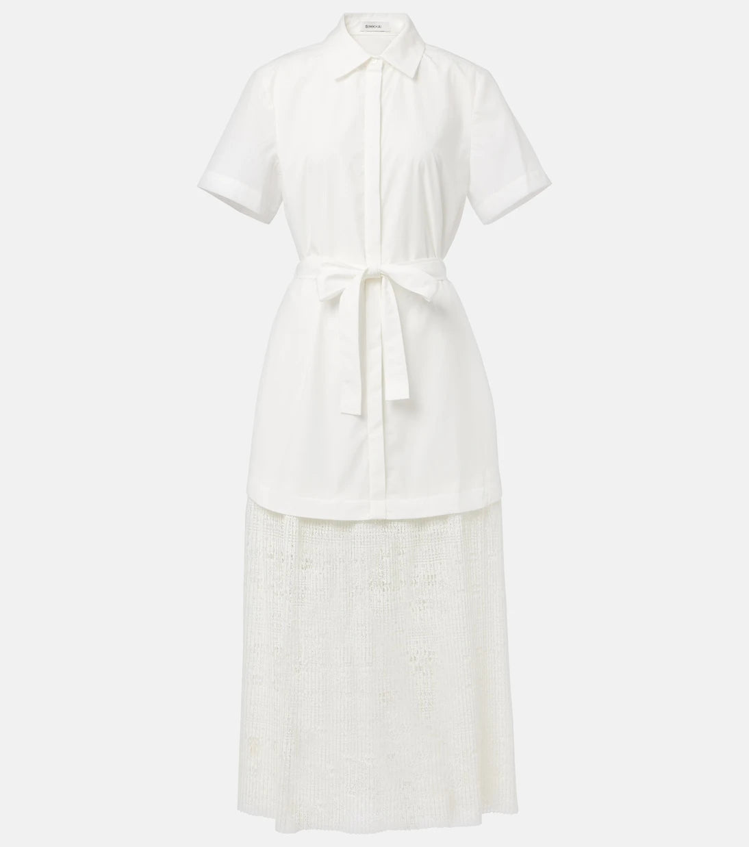 Simkhai - Jenner poplin and lace shirt dress