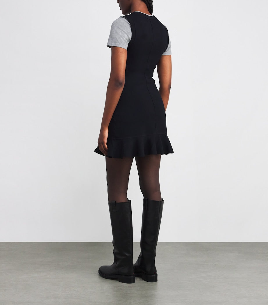 Knit Contrast-Sleeve Mini Dress NAVY BLUE