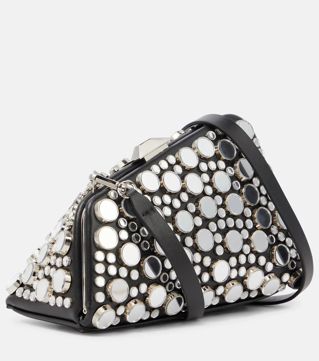 The Attico - Midnight Mini studded leather clutch