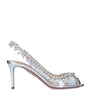 Aquazzura Silver Crystal Temptation Sandals 75