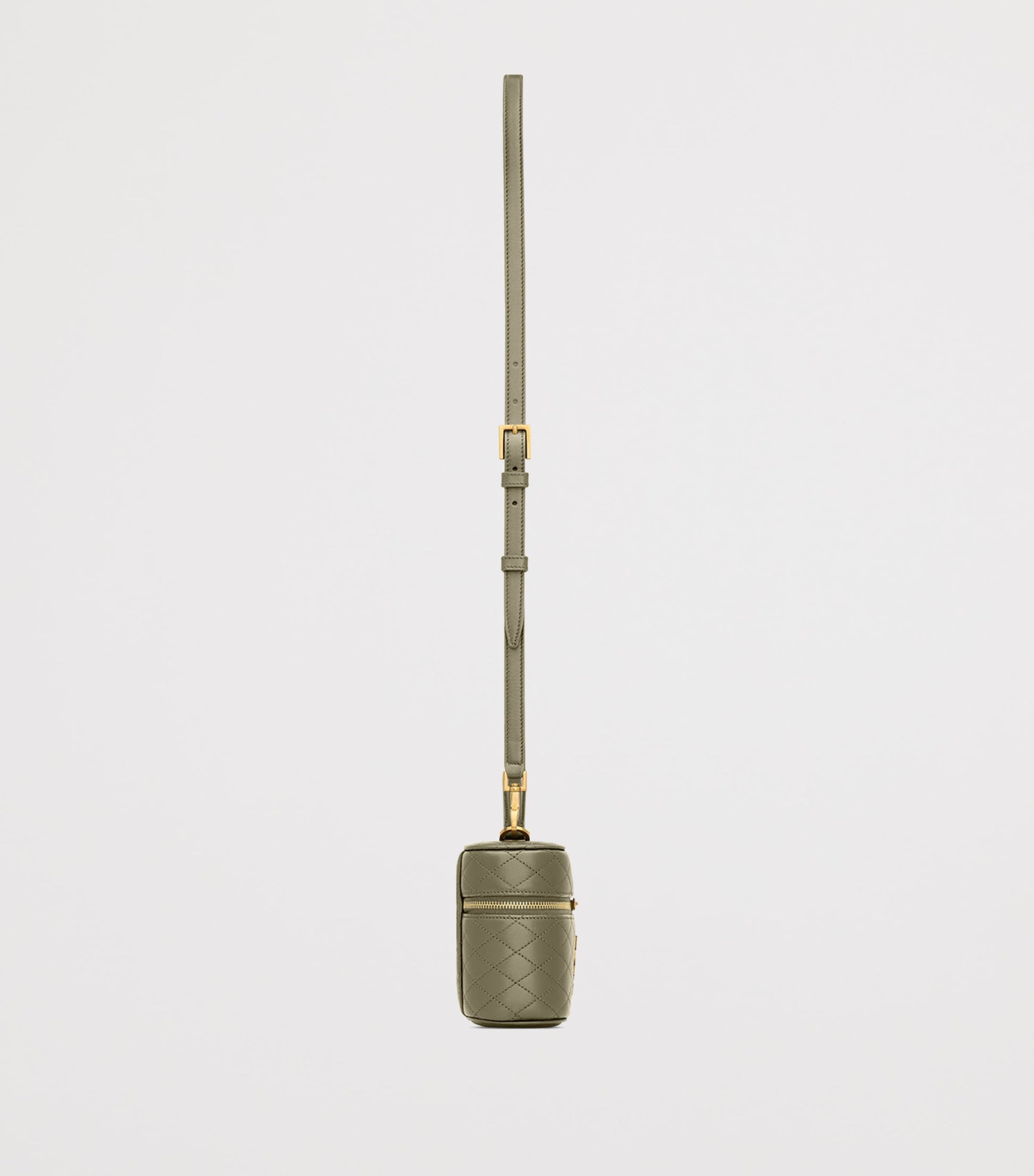 Saint Laurent Green Mini Leather Gaby Vanity Bag