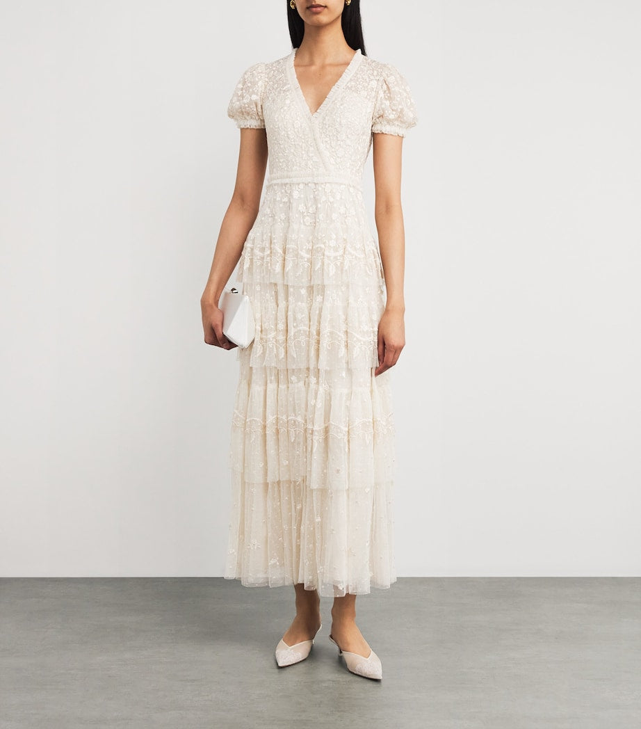 Ivory Lace Layered Maxi Dress