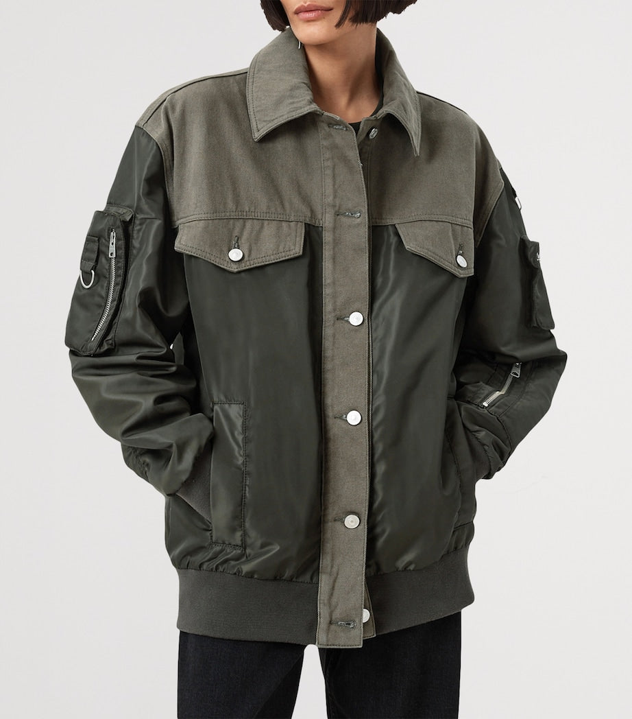 Green Hybrid Verity Bomber Jacket