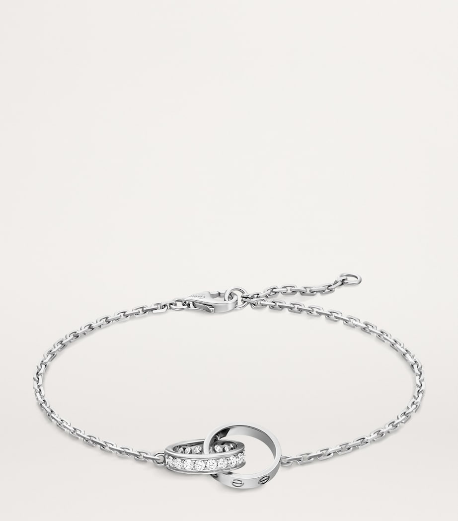 Cartier White Gold and Diamond LOVE Chain Bracelet