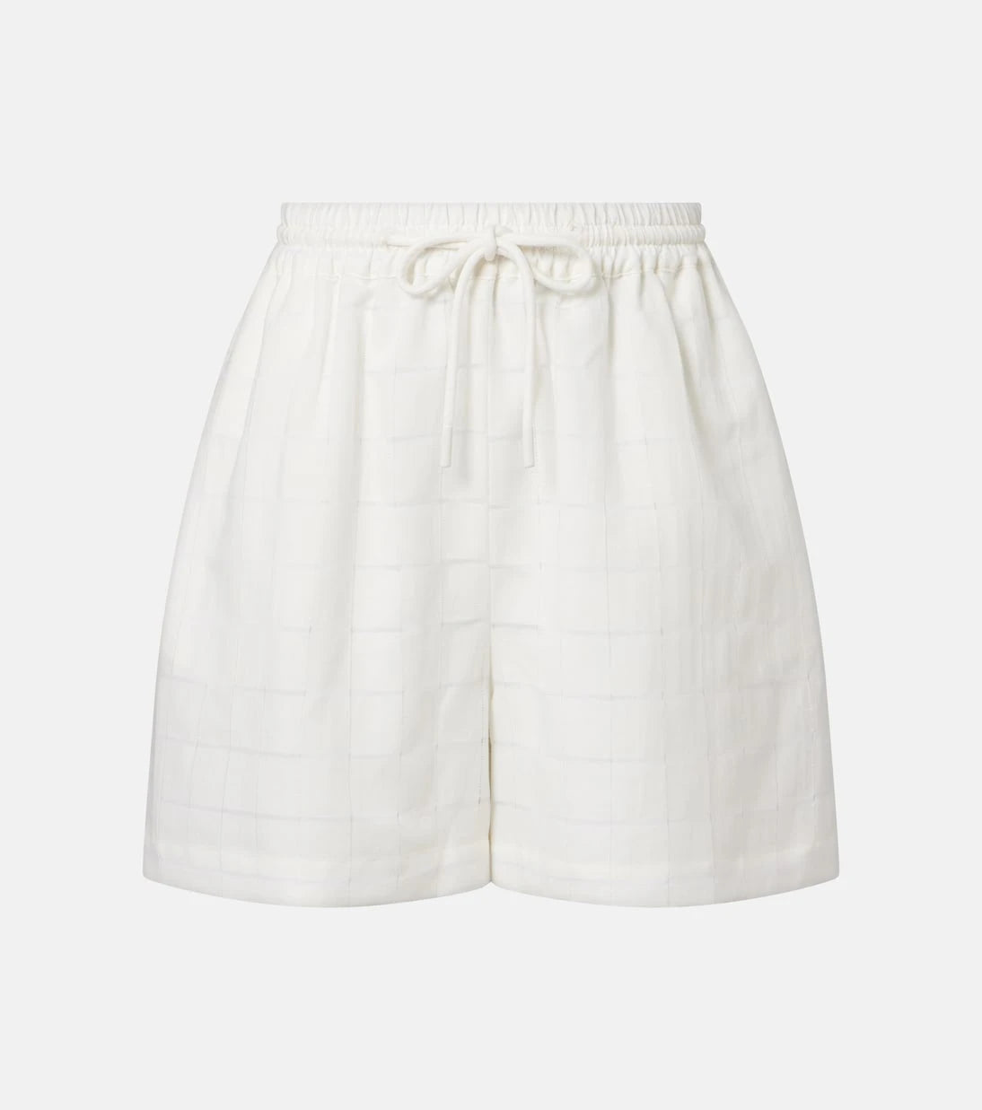 Asceno - Boston checked linen and cotton shorts