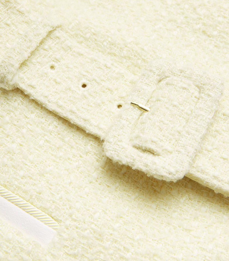 Self-Portrait Yellow Bouclé Belted Mini Dress