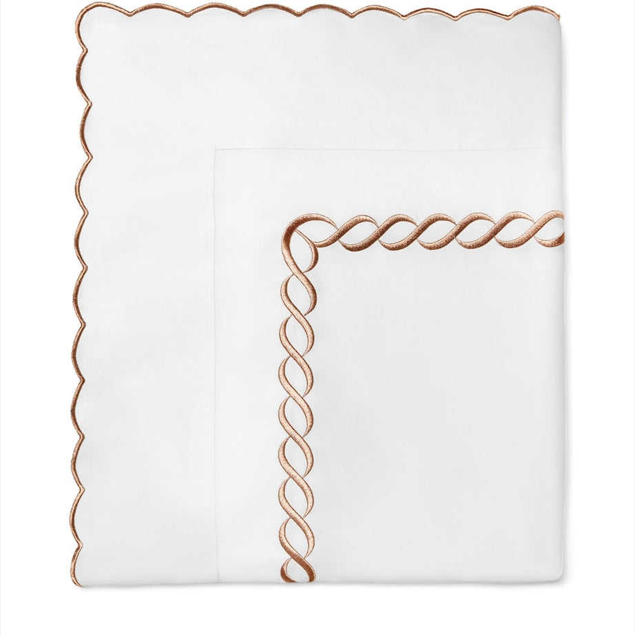 Cotton Treccia Splendore Super King Flat Sheet (300cm x 270cm)