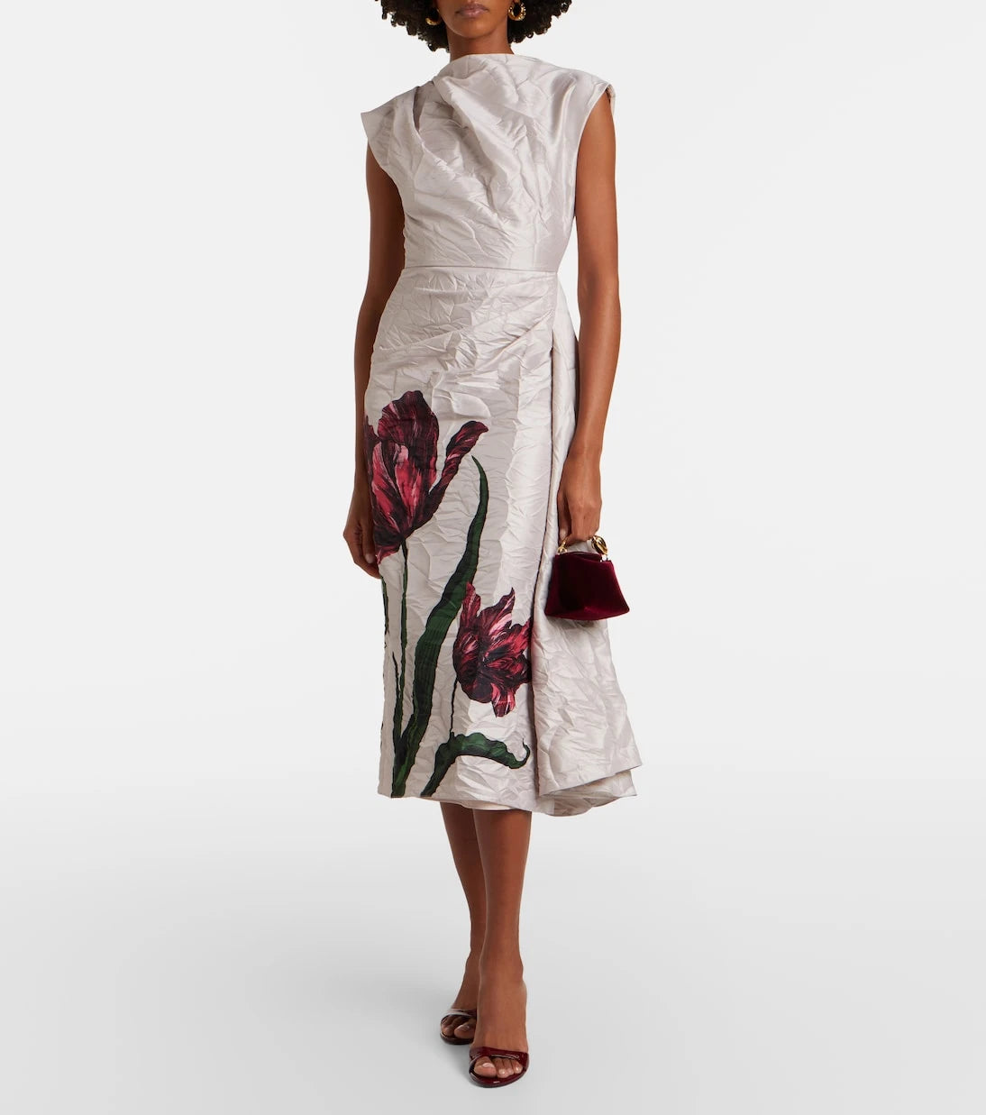 Erdem - Bloom Micro velvet top-handle bag