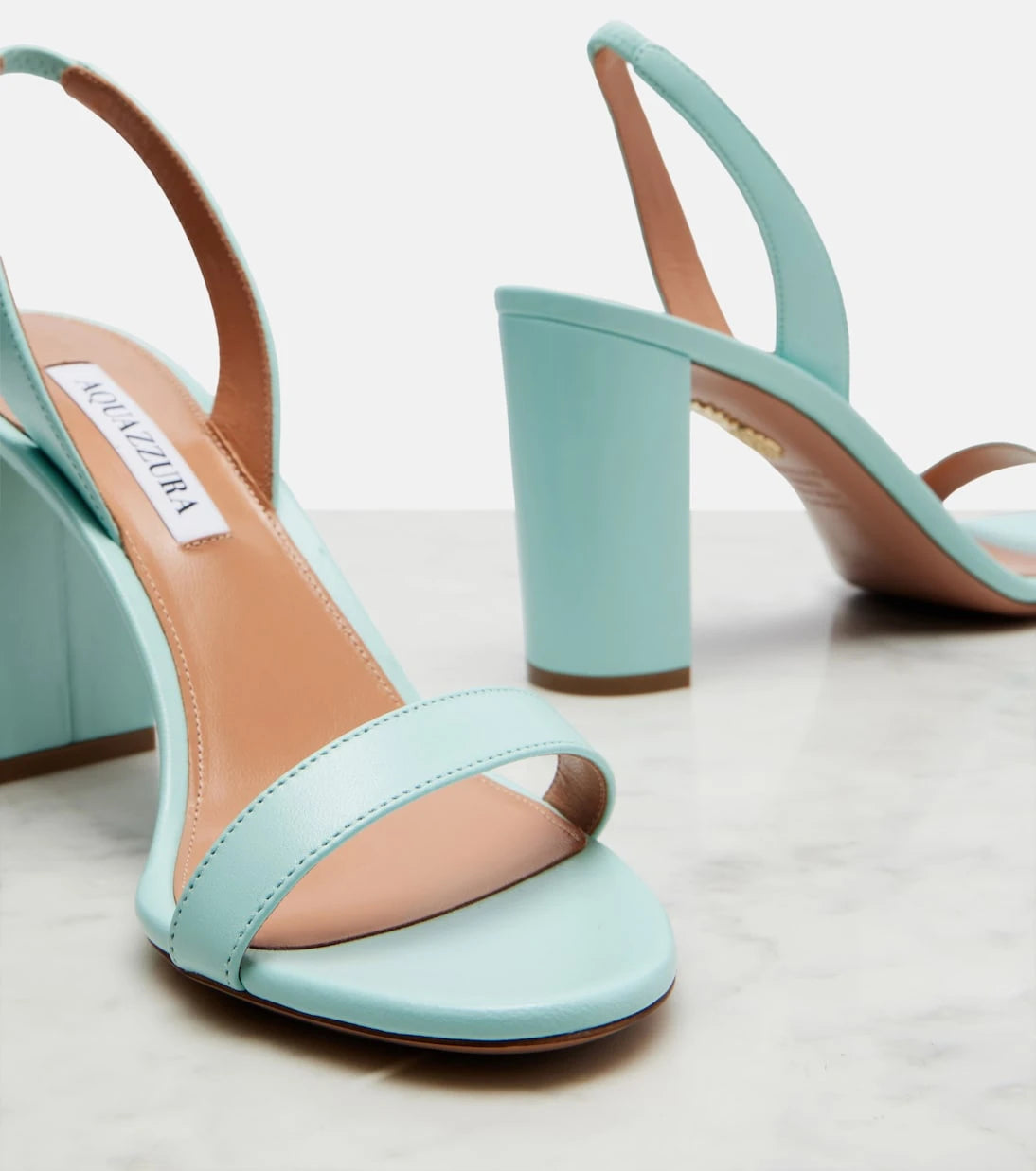 Aquazzura - Leather slingback sandals