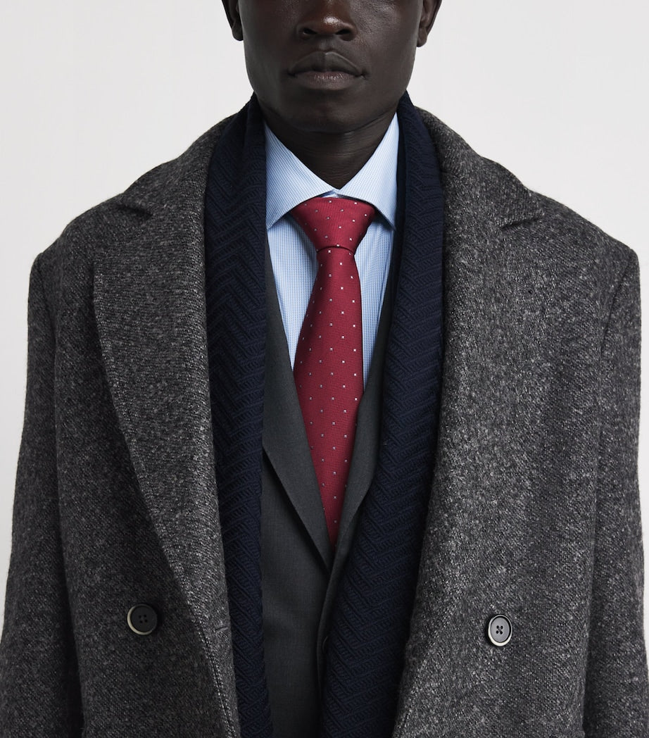 Emporio Armani Silk Diamond-Jacquard Tie