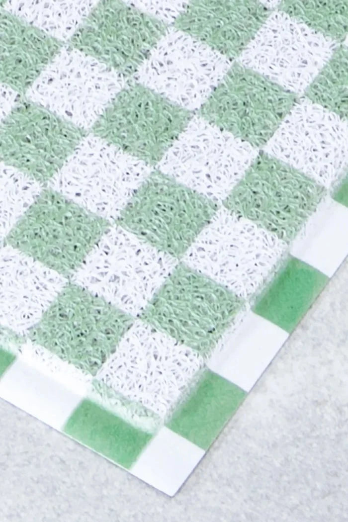 Artsy Doormats Green Check Paspas